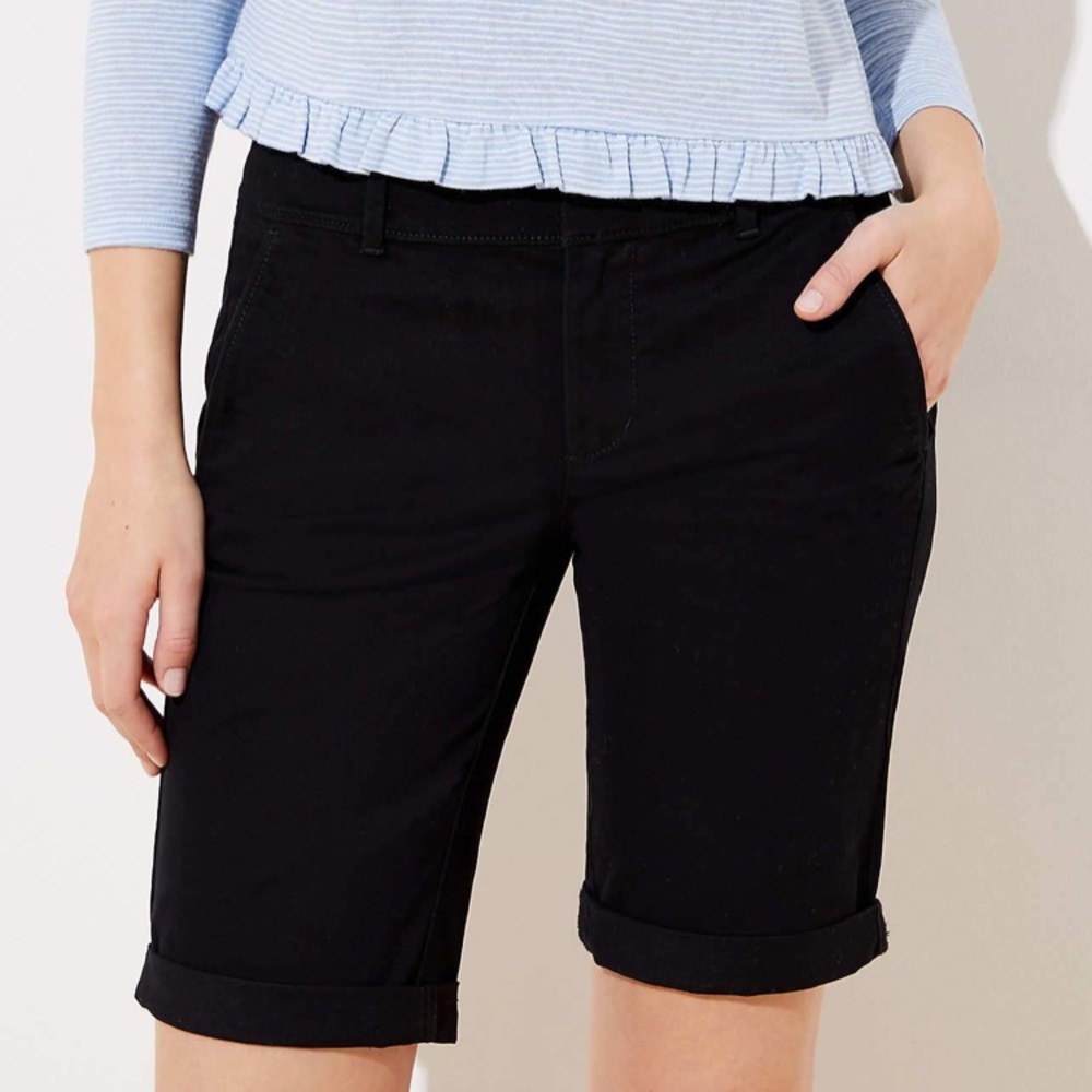 EUC Loft Black Cotton Shorts